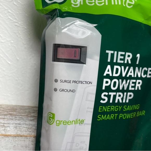 One Greenlite Tier 1 Advanced 7 Outlet Surge Power Strip 1440 Joules For TV, PC - Picture 5 of 16